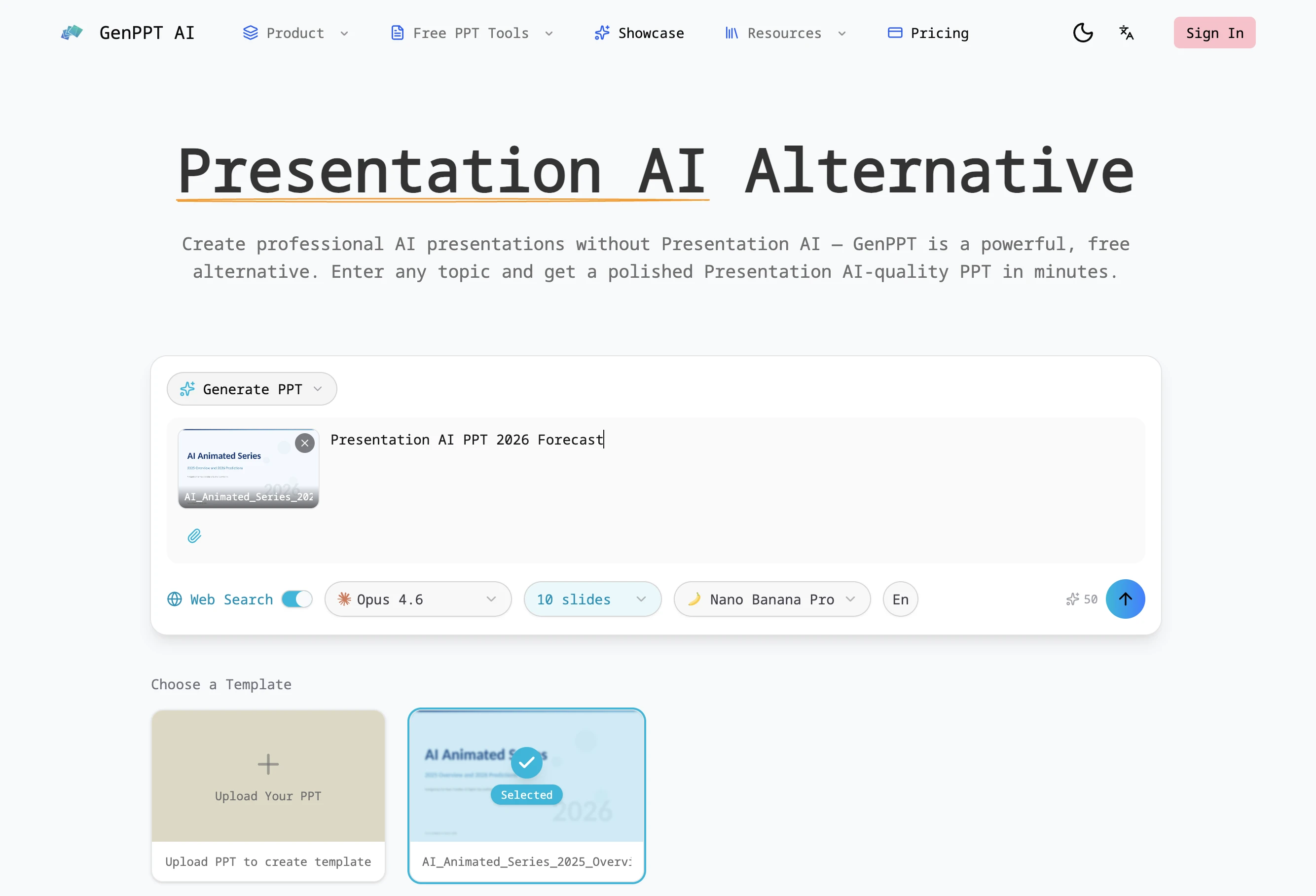 Presentation AI Alternative - Free AI PPT Generator | Gamma App