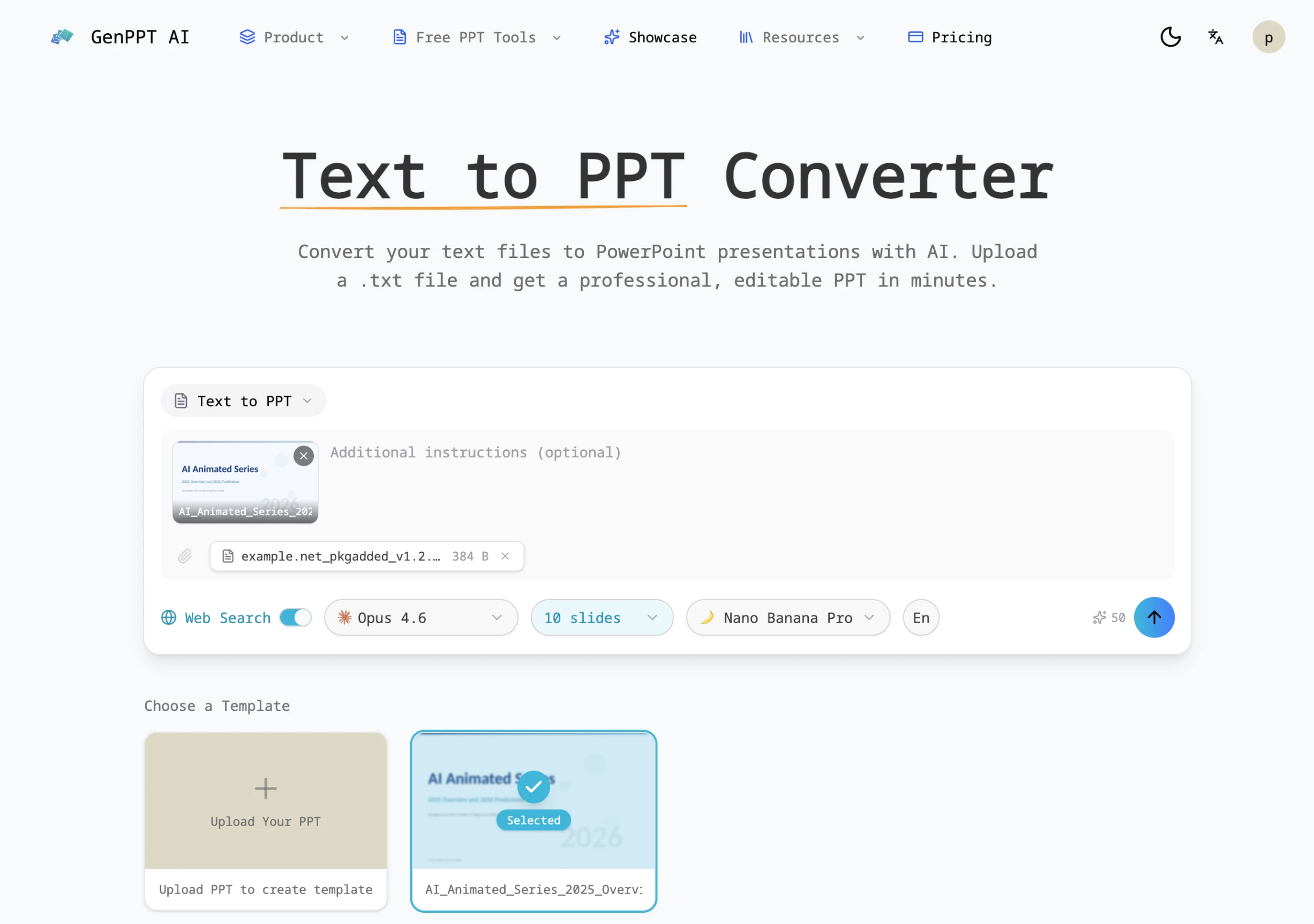 Powerpoint Inversion Text Text to PPT Converter - Free Online | Gamma App